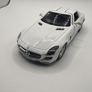 Brand New 5" Kinsmart Mercedes‎ Benz SLS AMG Diecast Model Toy Car 1:36 WHITE